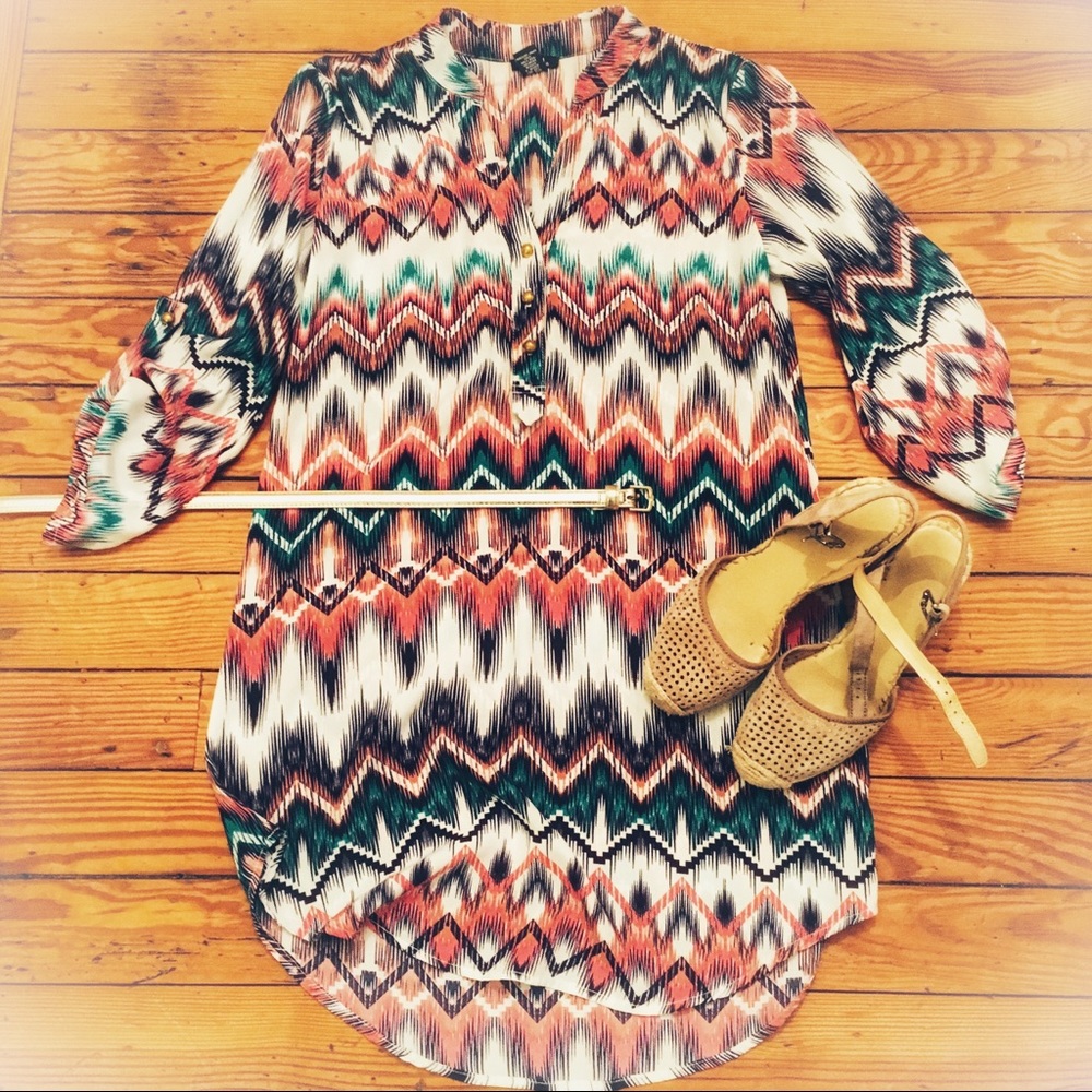 Aztec print shirt OR dress!